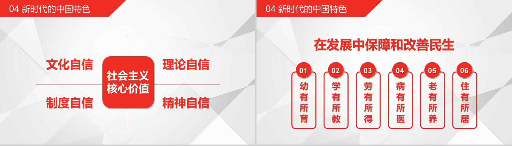 简约国庆节十九大报告党政党建深入解读学习PPT模板-12