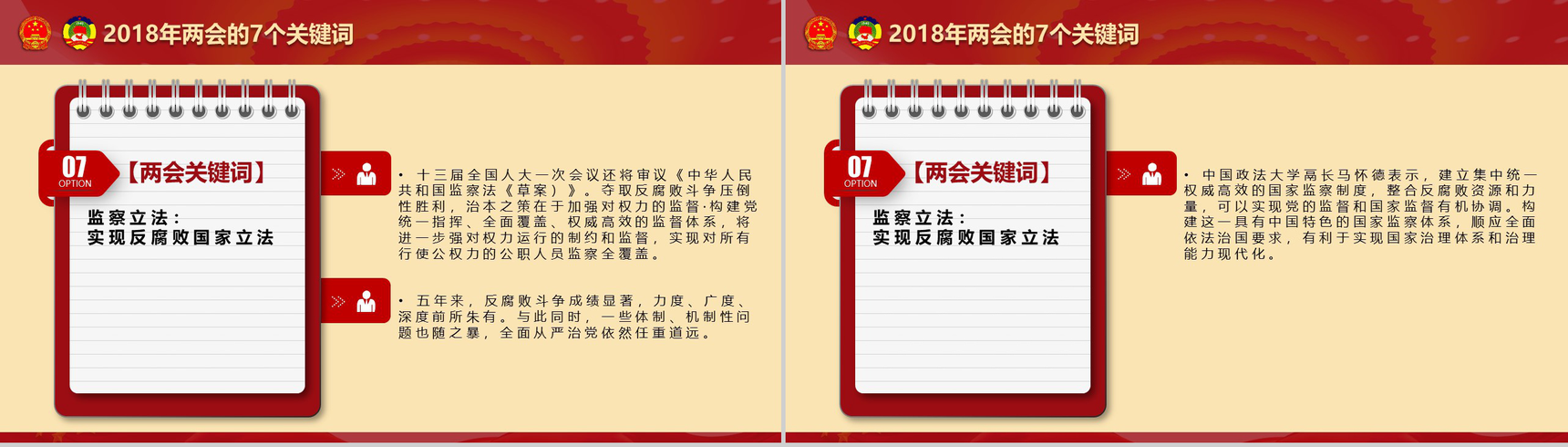 2018两会为你描述新时代的春天里政府报告PPT模板-13
