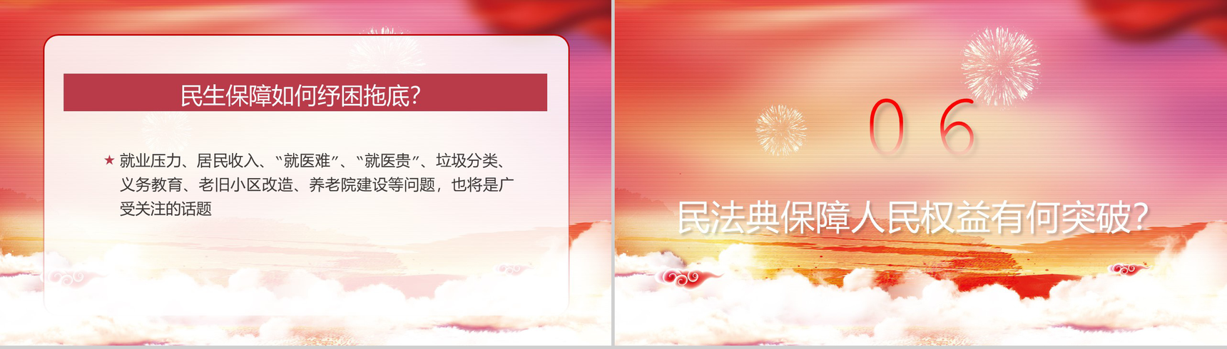 全国两会民生热点话题学习心得PPT模板-8