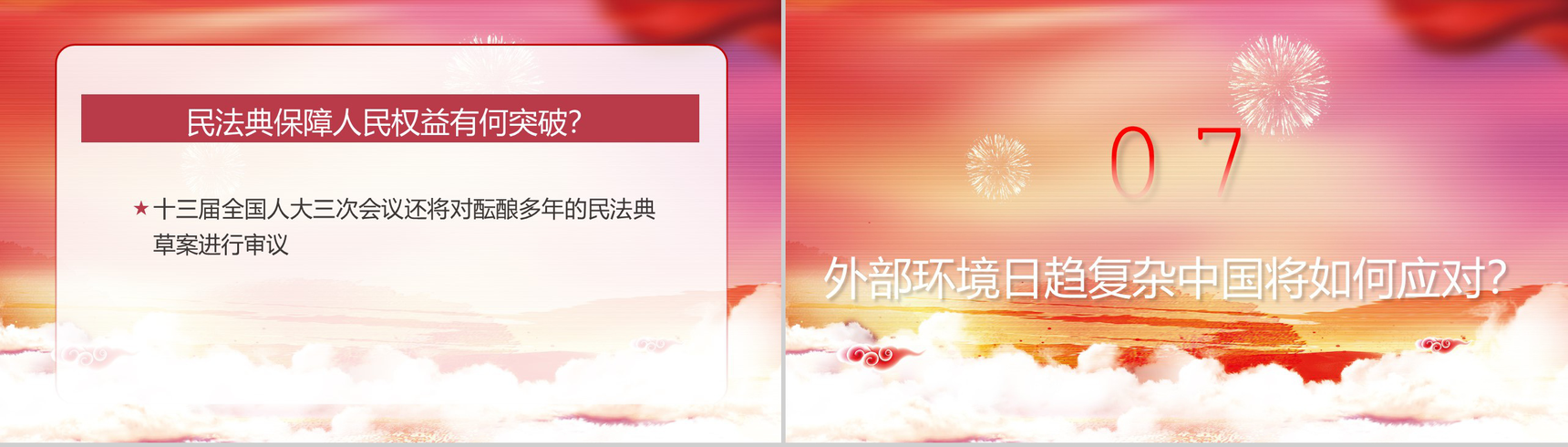 全国两会民生热点话题学习心得PPT模板-9
