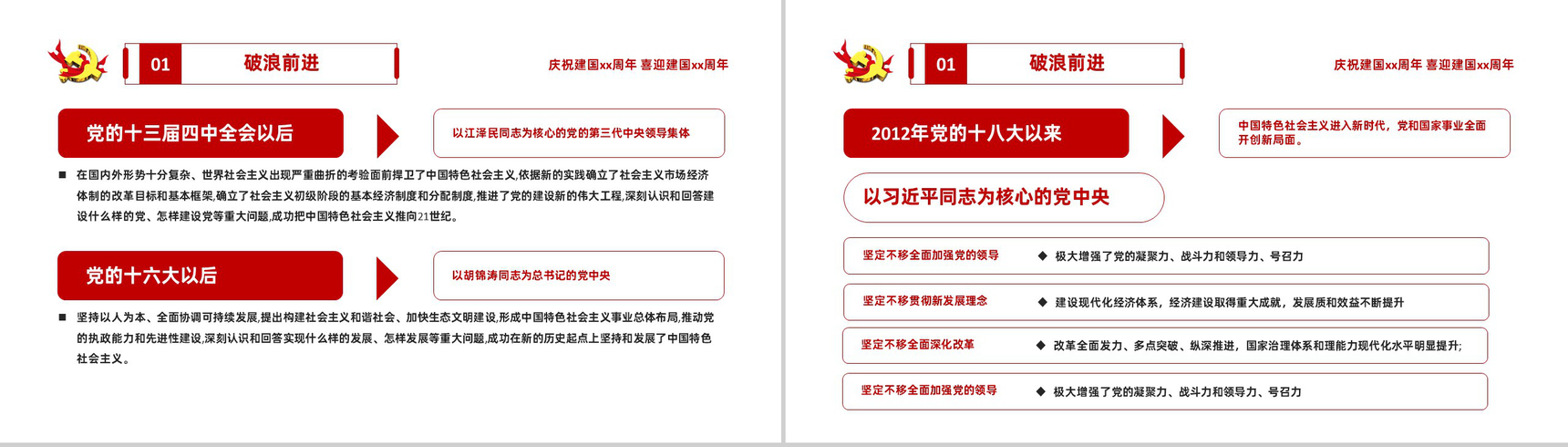 热烈庆祝建国XX周年国庆节主题PPT模板-5