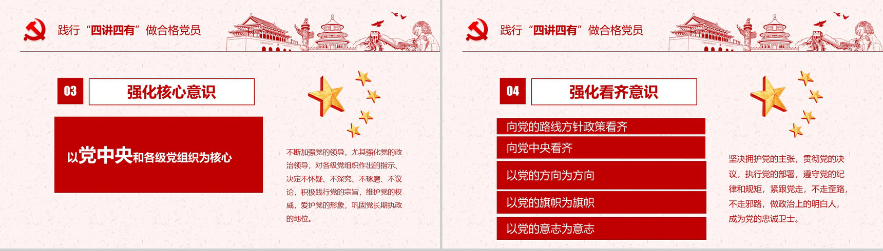 精美大气践行四讲四有做合格党员PPT模板-6