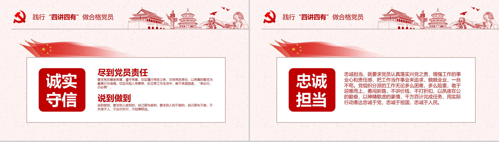 精美大气践行四讲四有做合格党员PPT模板-11