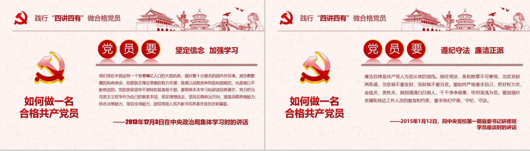 精美大气践行四讲四有做合格党员PPT模板-19