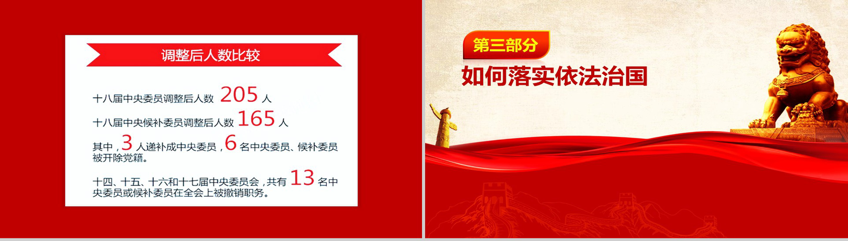 红色大气学习党的依法治国的精神PPT模板-16