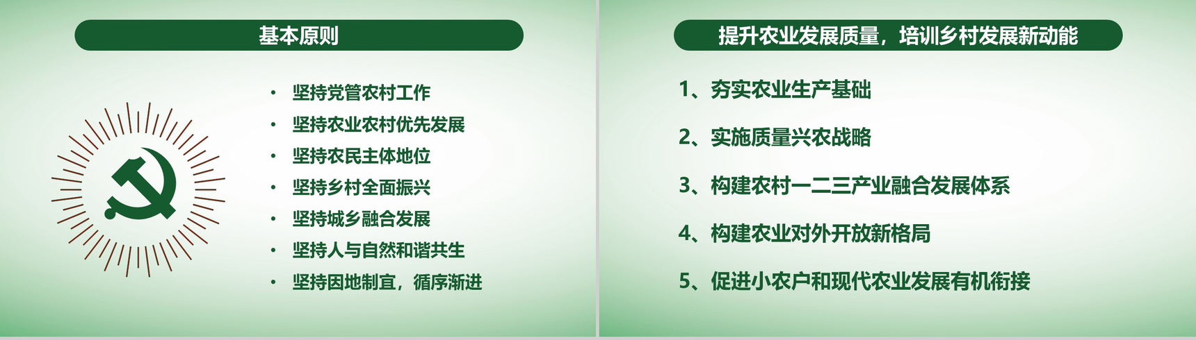 简洁简约全面实施乡村振兴战略工作汇报PPT模板-12