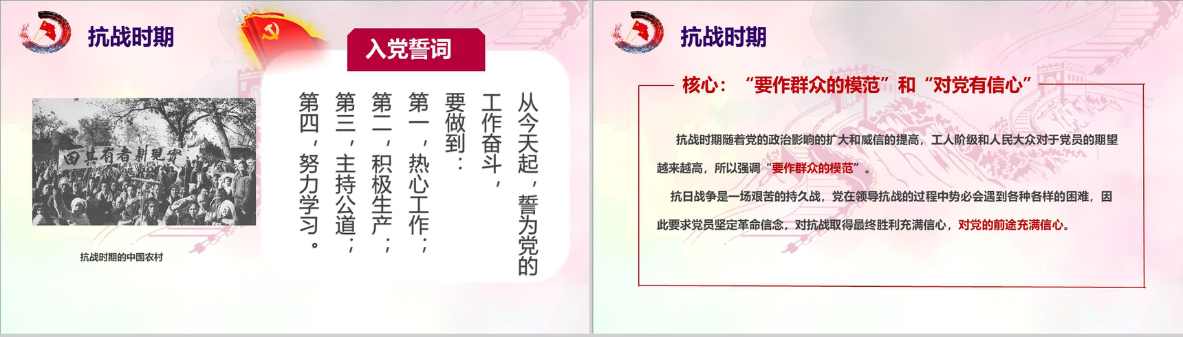 中国共产党入党誓词的历史改革PPT模板-6