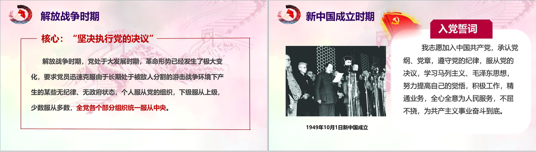 中国共产党入党誓词的历史改革PPT模板-8