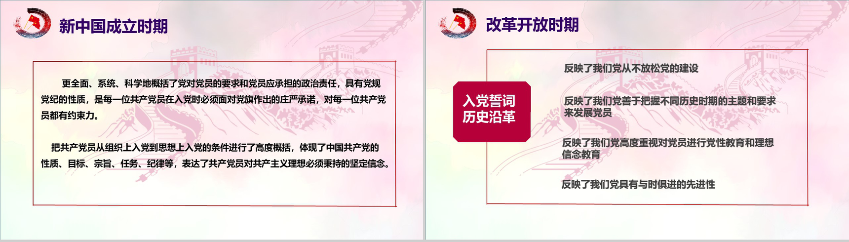 中国共产党入党誓词的历史改革PPT模板-10