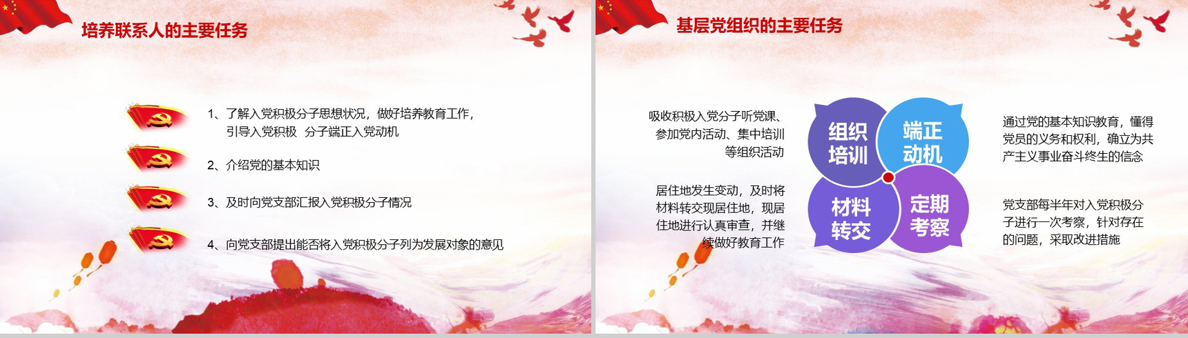 炫彩党员发展入党流程培训PPT模板-4