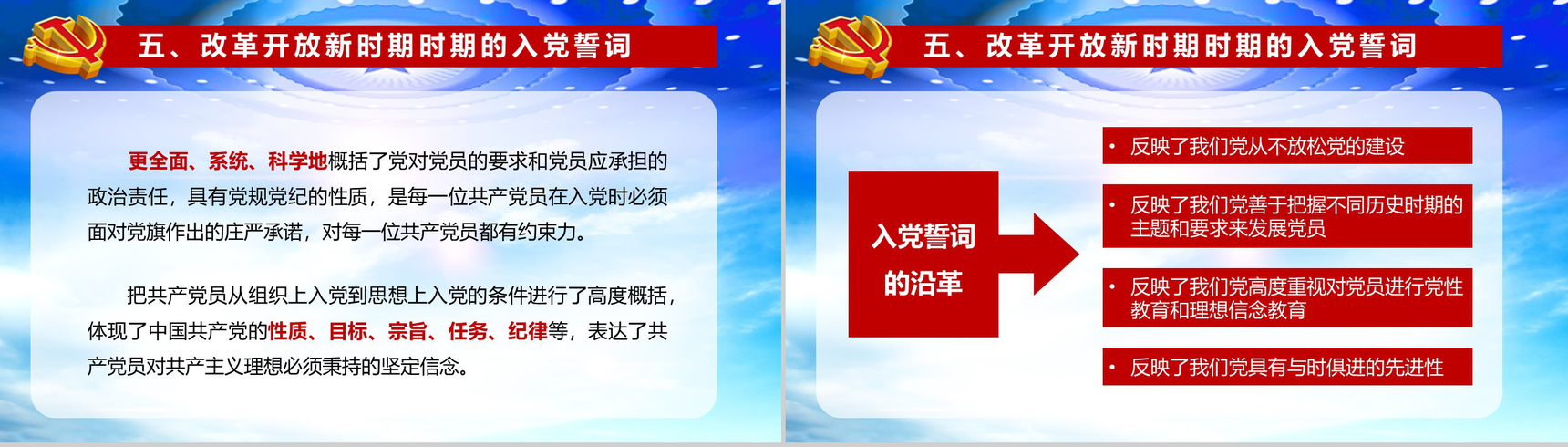 党支部中国共产党入党誓词入党培训PPT模板-10