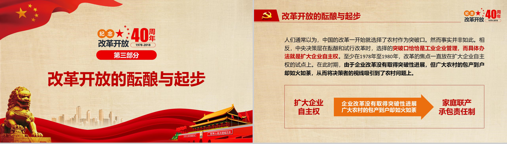改革开放之路纪念改革开放PPT模板-6
