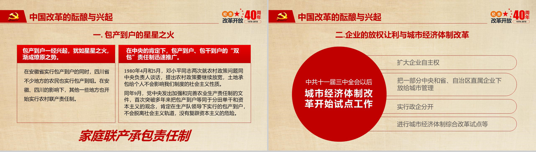 改革开放之路纪念改革开放PPT模板-8