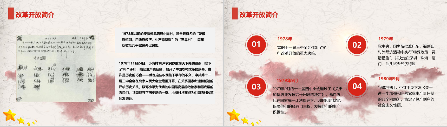 中国梦改革开放40周年庆典改革PPT模板-7