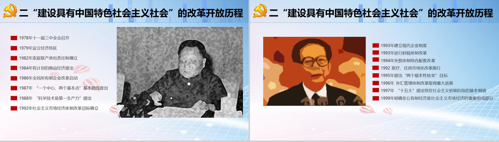 振兴中华纪念改革开放40周年PPT模板-5