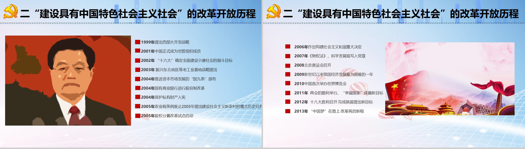 振兴中华纪念改革开放40周年PPT模板-6
