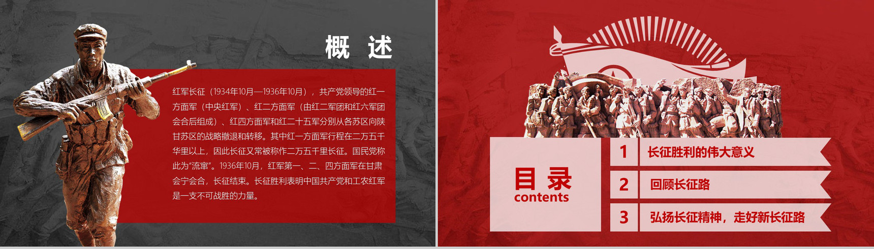 纪念中国工农长征胜利PPT模板-2
