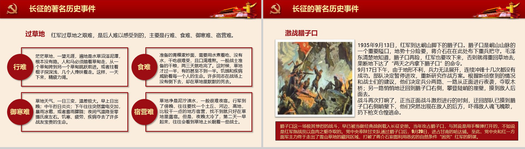 长征胜利纪念宣传PPT模板-12
