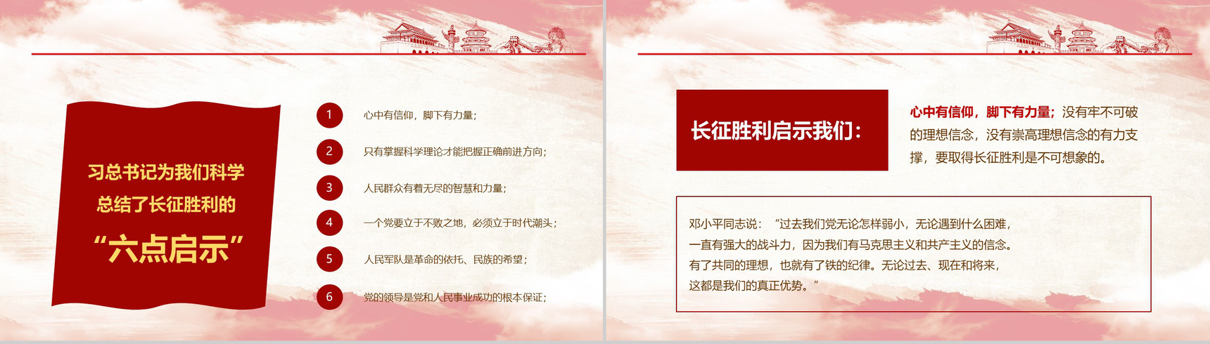 红色长征精神纪念PPT模板-12