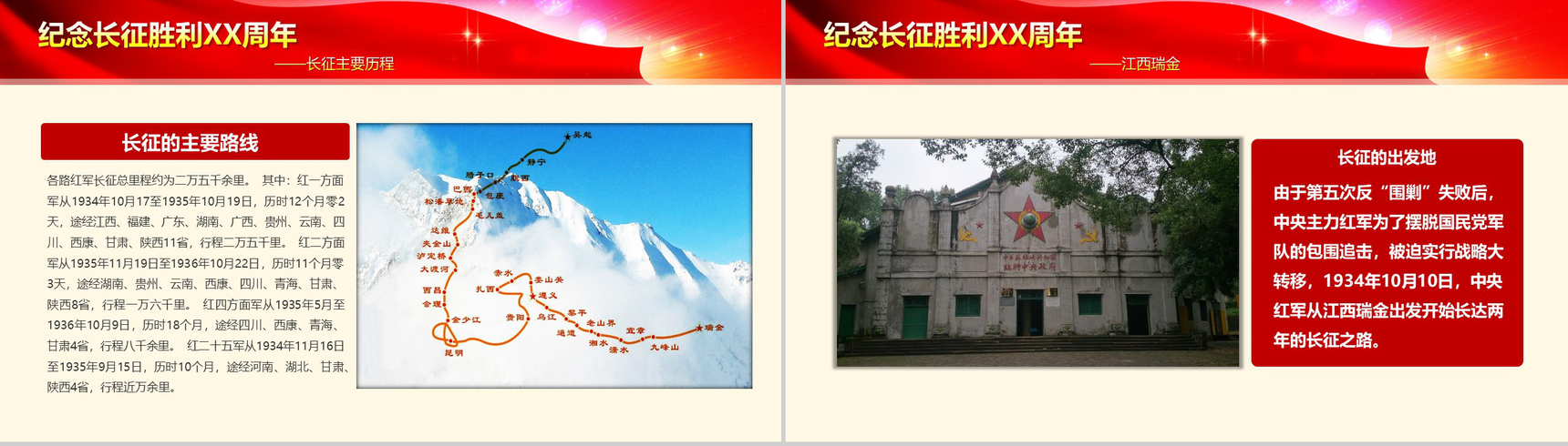 纪念长征胜利PPT模板-5