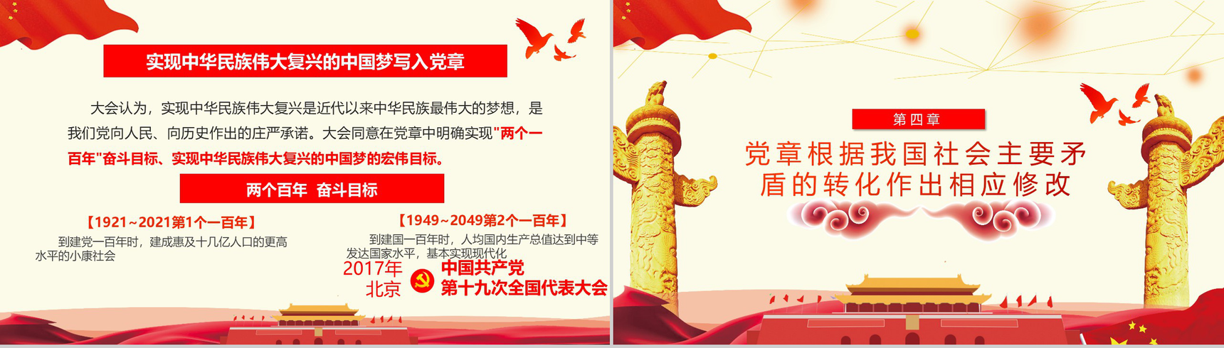 学习十九大对党章的十项重要修改党章PPT模板-7