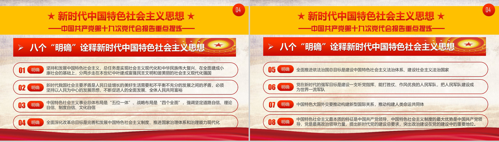 十九条新提法新概念新章程PPT模板-5