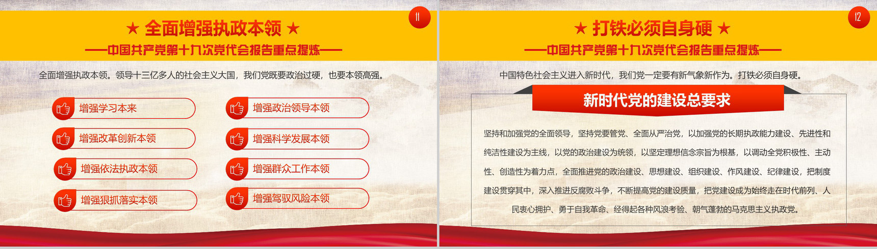十九条新提法新概念新章程PPT模板-10