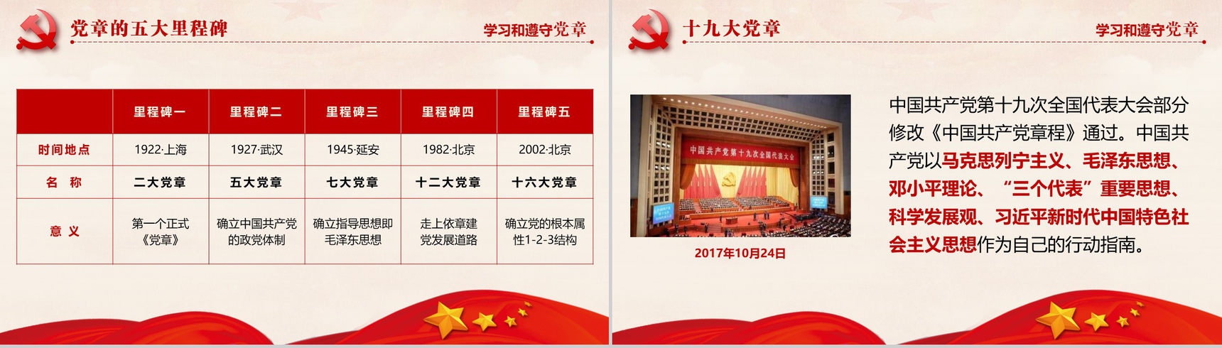 十九大审议通过中国共产党章程政府党建PPT模板-13