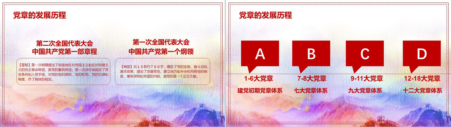 学习党章共建中国十九大党章学习PPT模板-8