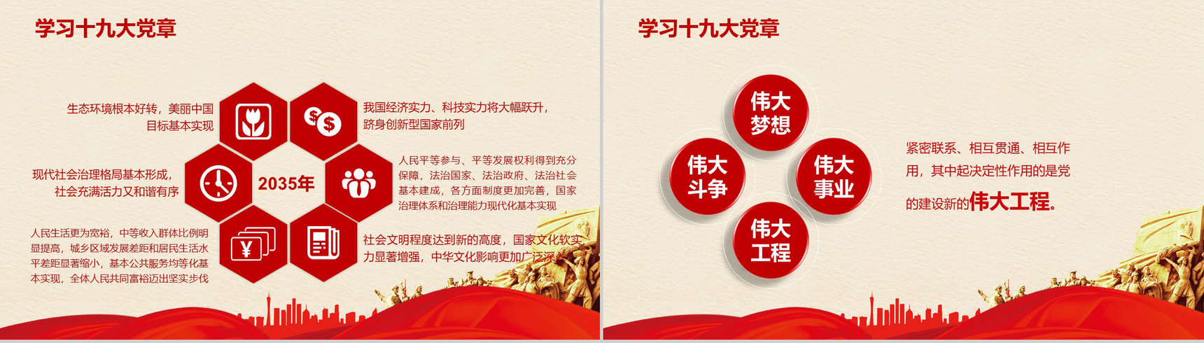 新时代中国特色社会主义思想新党章学习PPT模板-12