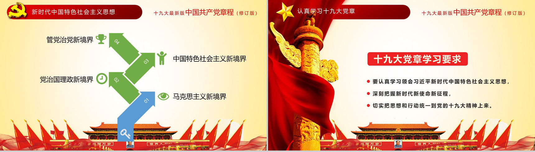 简约中国共产党章程学习党员培训学习心得体会PPT模板-4