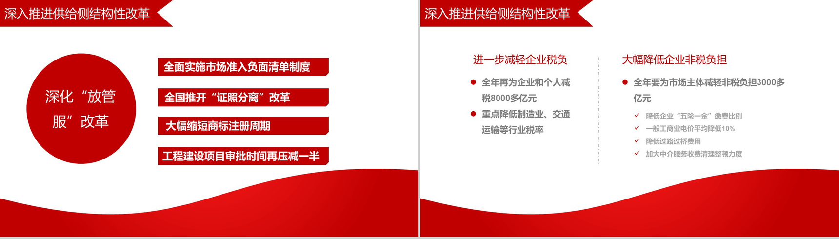 2018两会解读政府工作报告政府工作PPT模板-9