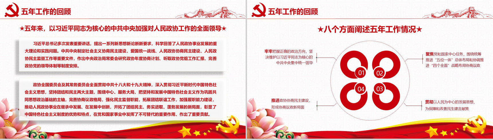 2018响应党的号召聚焦两会政府党建PPT模板-6