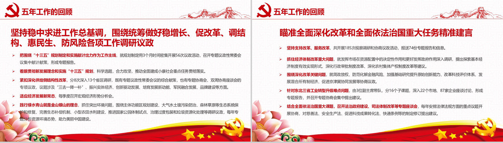 2018响应党的号召聚焦两会政府党建PPT模板-9