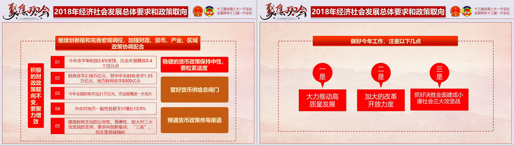 聚焦2018两会政协人大会议PPT模板-21