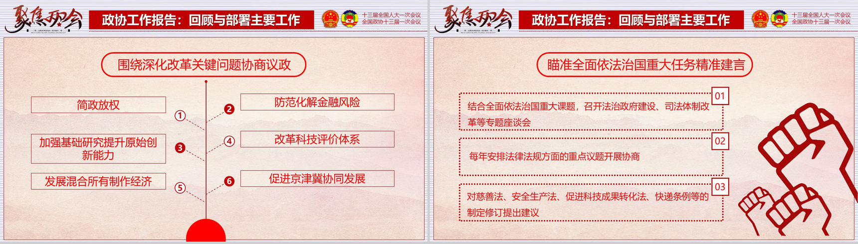 聚焦2018两会政协人大会议PPT模板-31