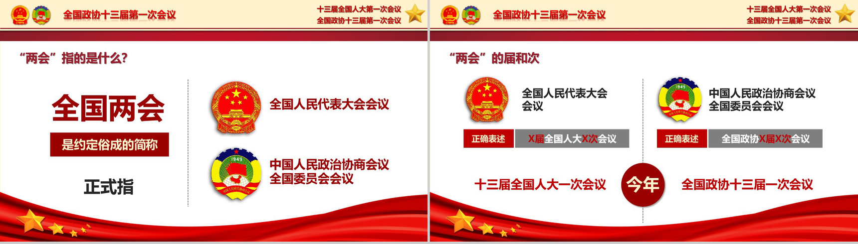 聚焦2018全国两会热点解读政府党建PPT模板-4