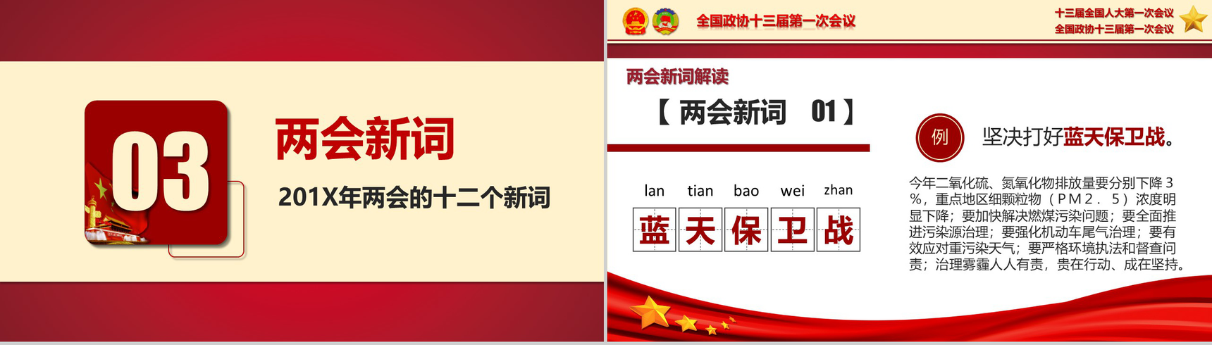 聚焦2018全国两会热点解读政府党建PPT模板-8