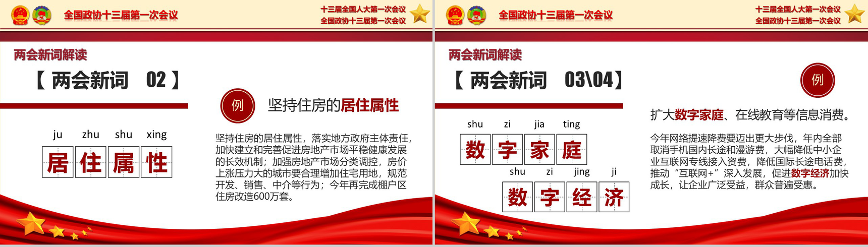 聚焦2018全国两会热点解读政府党建PPT模板-9