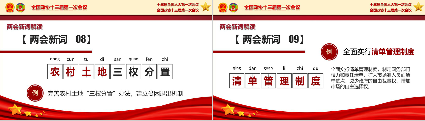 聚焦2018全国两会热点解读政府党建PPT模板-11