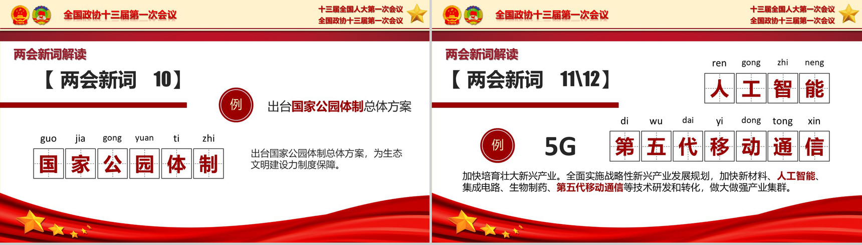 聚焦2018全国两会热点解读政府党建PPT模板-12