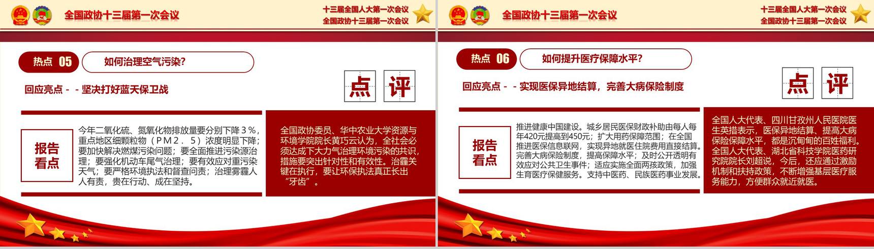 聚焦2018全国两会热点解读政府党建PPT模板-16