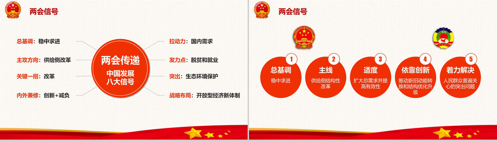 聚焦全国两会政府党建党课学习PPT模板-12
