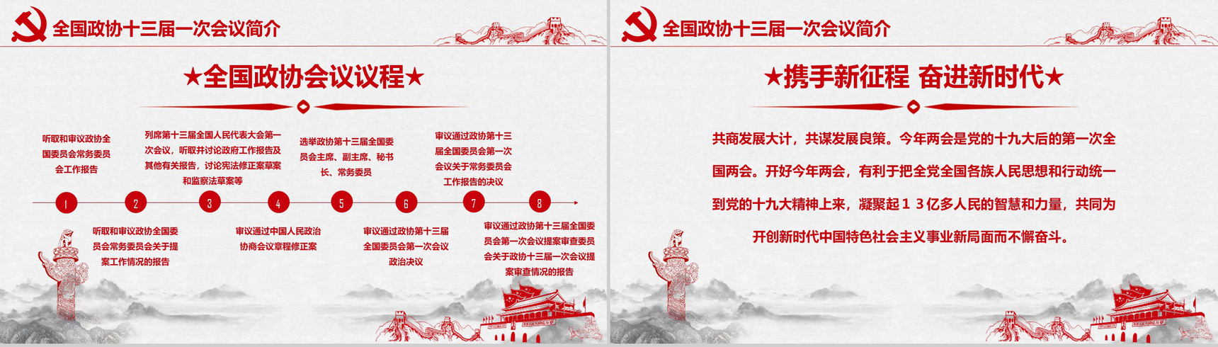 聚焦两会之政协十三届一次会议解读党政学习PPT模板-3