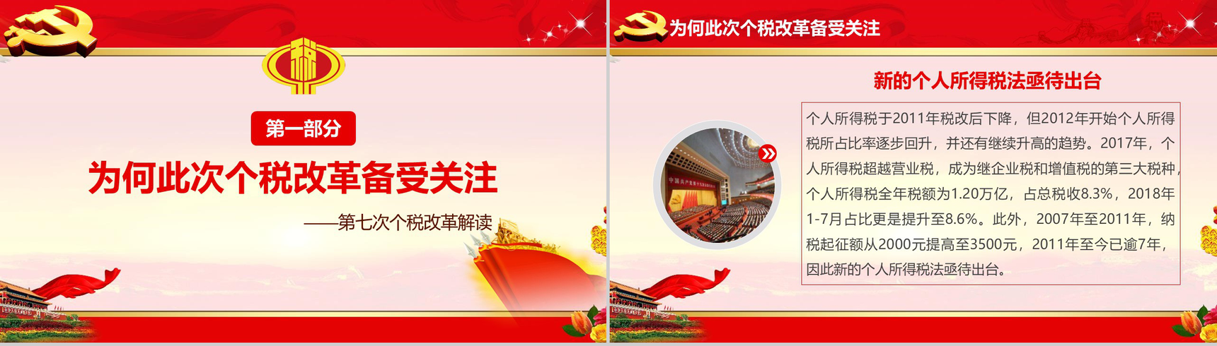 个税改革解读个人所得税法学习PPT模板-3