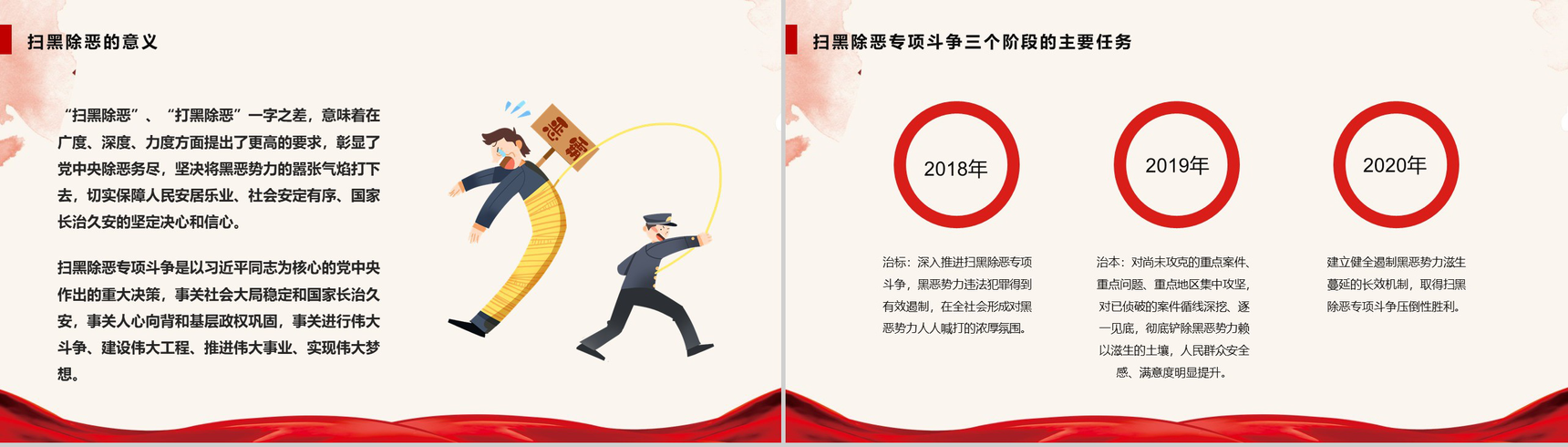 扫黑除恶建设和谐社会PPT演讲模板-3