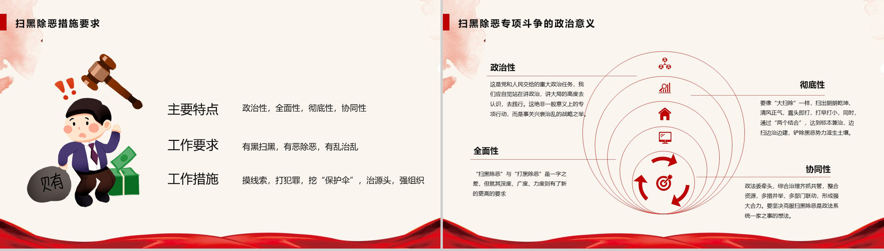 扫黑除恶建设和谐社会PPT演讲模板-5