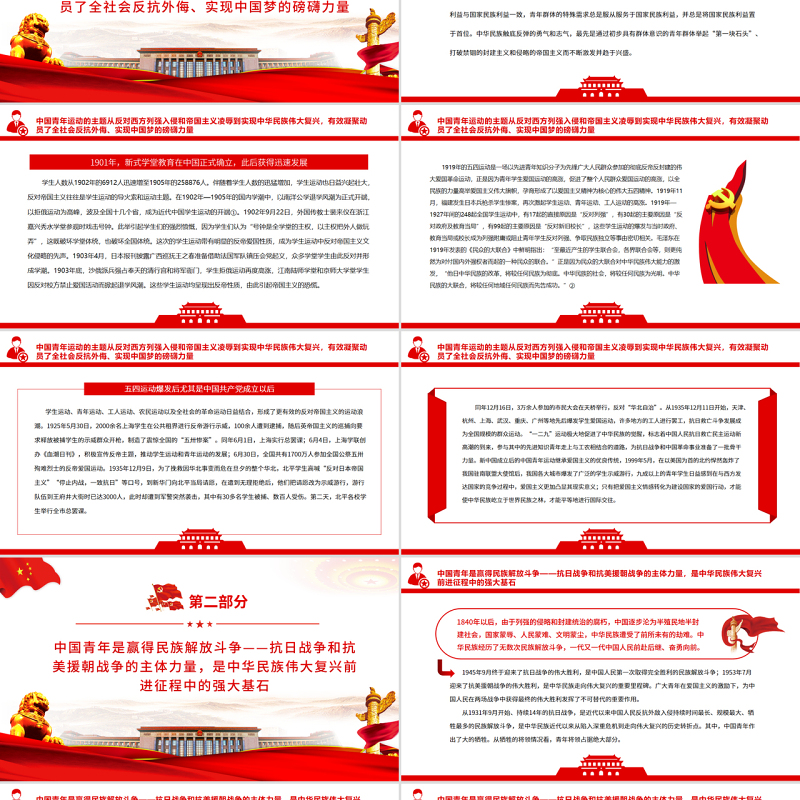 百年来中国青年的抱负与使命PPT精品学习贯彻总书记在庆祝共青团成立100周年大会上的重要讲话
