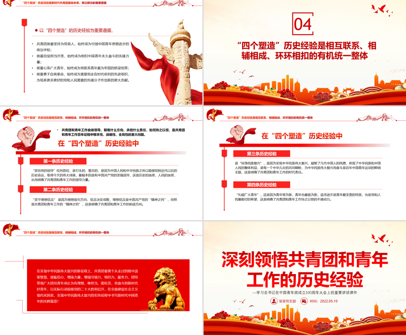 深刻领悟共青团和青年工作的历史经验PPT精品学习总书记在中国青年团成立100周年大会上的重要讲话课件