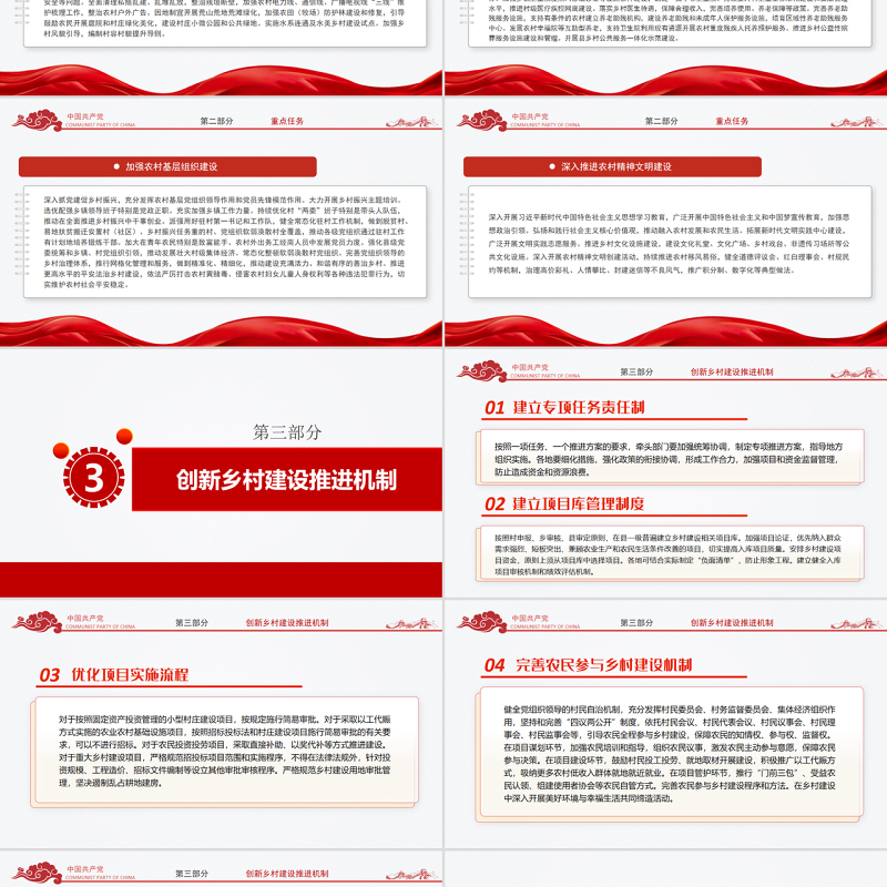 简洁党政风《乡村建设行动实施方案》PPT专题课件